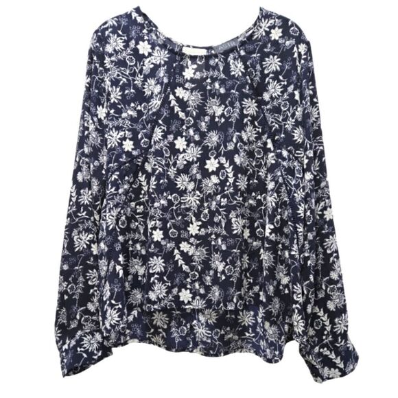 EC ANTHROPOLOGIE ASTR THE LABEL FLORAL BLOUSE SZ.L - Picture 2 of 6